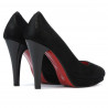 Chaussures élégantes femme 1233 noir satiné
