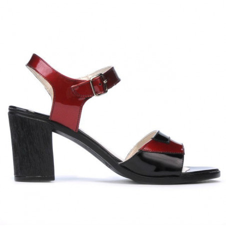 Sandales femme 5042 bordeaux+noir