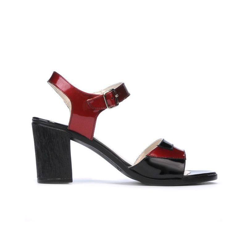 Sandales femme 5042 bordeaux+noir