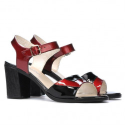 Sandales femme 5042 bordeaux+noir
