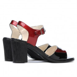 Sandales femme 5042 bordeaux+noir