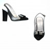 Sandales femme 1267 noir antilope combiné