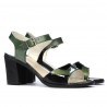 Sandales femme 5042 vert+noir