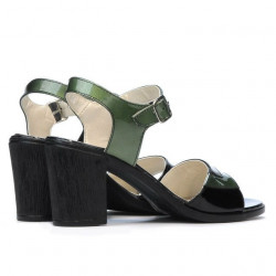 Sandales femme 5042 vert+noir