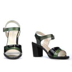 Sandales femme 5042 vert+noir