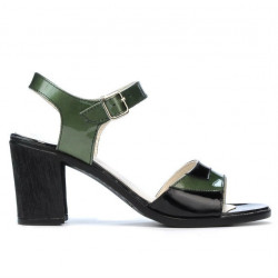 Sandales femme 5042 vert+noir