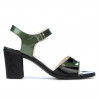 Sandales femme 5042 vert+noir
