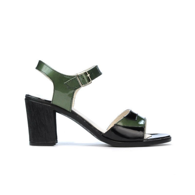 Sandales femme 5042 vert+noir