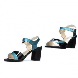 Sandales femme 5042 bleu+noir