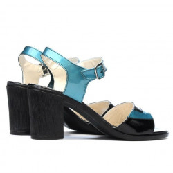 Sandales femme 5042 bleu+noir