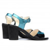 Sandales femme 5042 bleu+noir