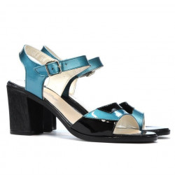 Sandales femme 5042 bleu+noir