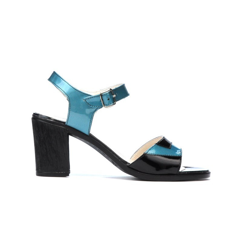 Sandales femme 5042 bleu+noir