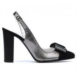 Sandales femme 1267 noir antilope combiné