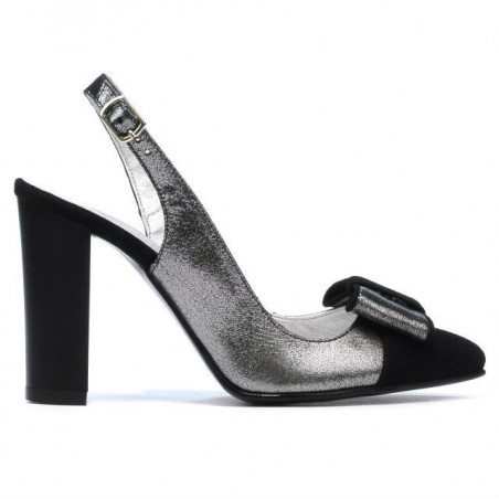 Sandales femme 1267 noir antilope combiné