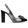Sandales femme 1267 noir antilope combiné