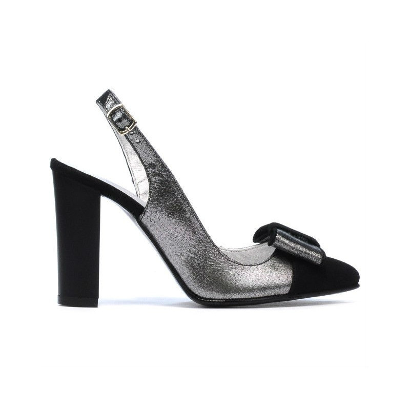 Sandales femme 1267 noir antilope combiné
