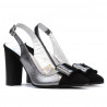 Sandales femme 1267 noir antilope combiné