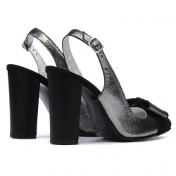 Sandales femme 1267 noir antilope combiné