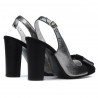 Sandales femme 1267 noir antilope combiné