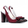 Sandales femme 1267 bordeaux antelope+laque bordeaux