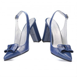 Sandales femme 1267 vernis bleu combiné