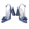 Sandales femme 1267 vernis bleu combiné