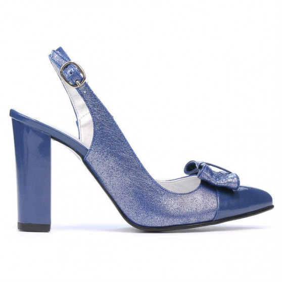 Sandales femme 1267 vernis bleu combiné