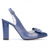 Sandales femme 1267 vernis bleu combiné