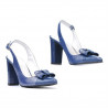 Sandales femme 1267 vernis bleu combiné