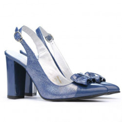 Sandales femme 1267 vernis bleu combiné