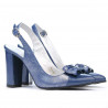 Sandales femme 1267 vernis bleu combiné