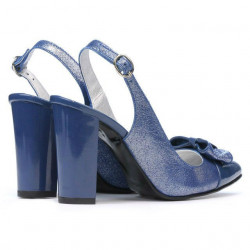 Sandales femme 1267 vernis bleu combiné