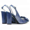 Sandales femme 1267 vernis bleu combiné