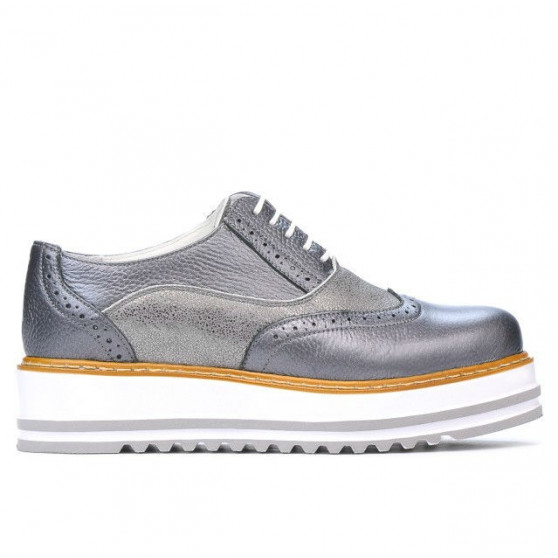 Chaussures décontractées femme 683-1 gris nacré combiné Chaussures décontractées femme 683-1 gris nacré combiné