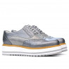 Chaussures décontractées femme 683-1 gris nacré combiné