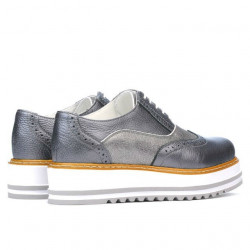 Chaussures décontractées femme 683-1 gris nacré combiné