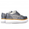 Chaussures décontractées femme 683-1 gris nacré combiné
