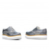 Chaussures décontractées femme 683-1 gris nacré combiné