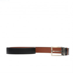 Ceinture hommes 08b bicolore biz noir+marron