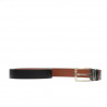 Ceinture hommes 08b bicolore biz noir+marron