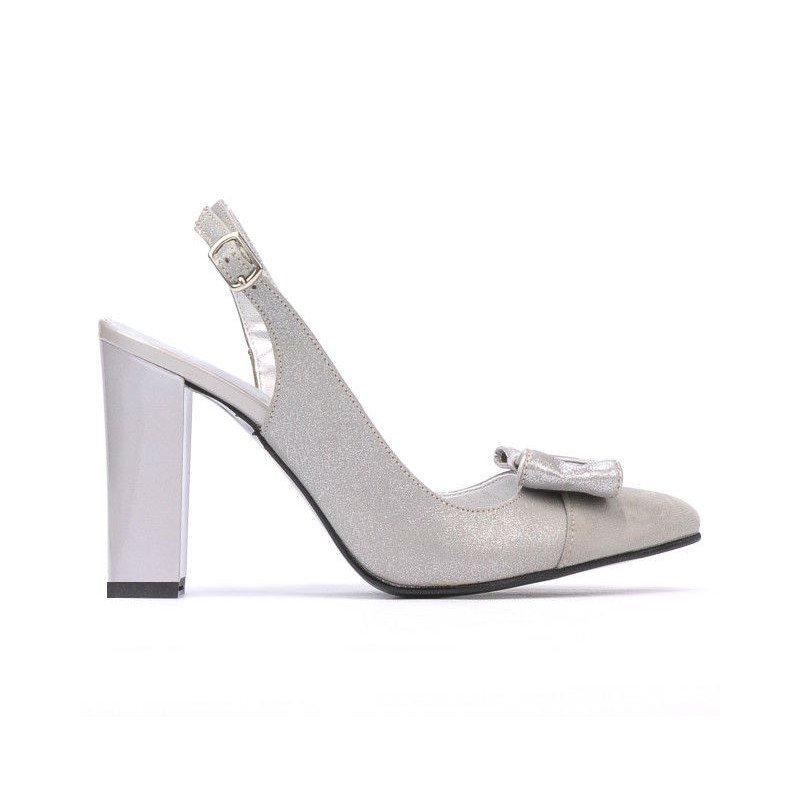 Sandales femme 1267 gris antilope combiné