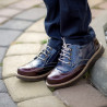 Chaussures enfants 154 vernis bordeaux combiné