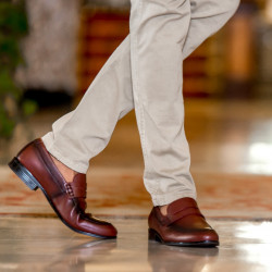 Chaussures décontractées / élégantes hommes 875 en cognac lifestyle