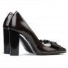 Chaussures élégantes femme 1262 vernis bordeaux satiné + vernis noir
