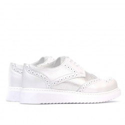 Chaussures casual femme 663-2 blanc nacré combiné