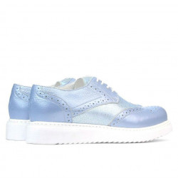 Chaussures casual femme 663-2 bleu nacré combiné