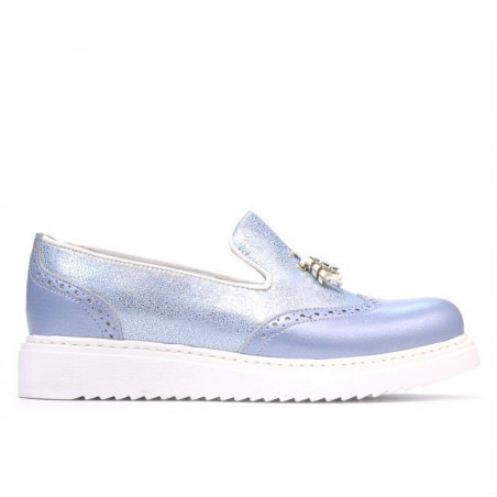 Chaussures décontractées femme 659-1 bleu nacré combiné