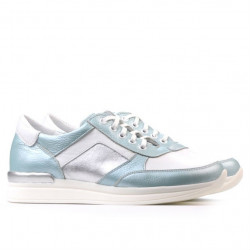 Baskets femme 694 turquoise nacré combiné