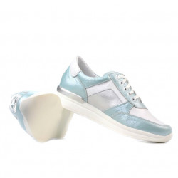 Baskets femme 694 turquoise nacré combiné